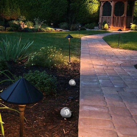 Solárna LED záhradná kamenná lampa 0,06 W 6500K studená so súmrakovým senzorom sivá IP44 Masterled