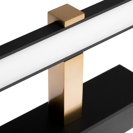 VENUS Kúpeľňové nástenné LED svietidlo nad zrkadlo 24W 1680lm čierno-zlaté 120cm