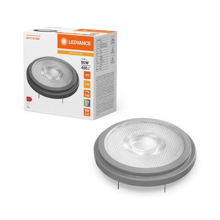 LED žiarovka G53 reflektor AR111 7,4W = 50W 450lm 2700K teplá biela 24° CRI97 12V Stmievateľná Ledvance