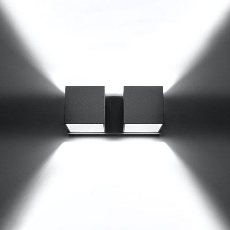 Nástenné svietidlo Nástenné svietidlo 2x G9 Square Grey Modern Quad Sollux