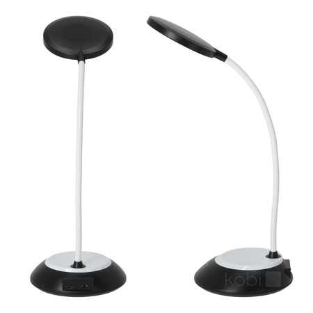 LED 5W 200lm CCT 270° dobíjacia čierna stolová lampa Visua Kobi