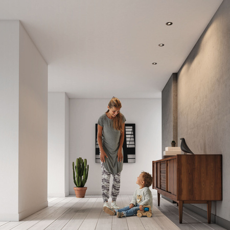 3x zapustené zapustené svietidlo GU10 Grey Donegal Philips