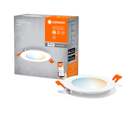 LED panelové svietidlo Point SPOT 8W 550lm stmievateľné CCT Round 12cm White SMART+ WiFi Downlight Ledvance