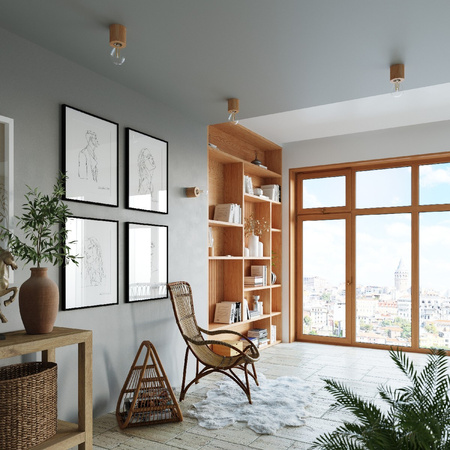 Salgado Sollux Nástenné svietidlo E27 Cylindrické Hnedé Škandinávske Salgado