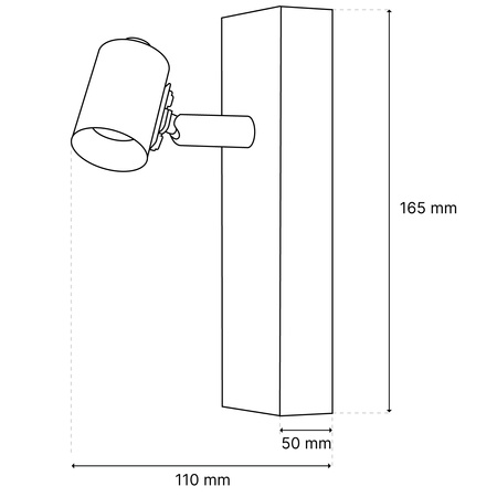 Bodové svietidlo E27 GLASA Black Lumiled LED Wall Spot Reflector