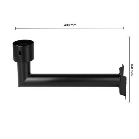 Montážna konzola pre pouličné osvetlenie Solárne svietidlo 40 cm Tube Black Masterled