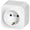 Povrchová jednozásuvka Schuko 2P+Z biela TODO ORNO