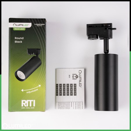 GU10 Black RITI jednofázové svetlo na zbernicu