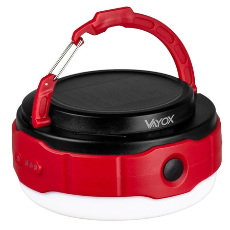 Nabíjateľná LED kempingová baterka 500lm 3000K-6500K Solárna USB-C Powerbank VA0100 VAYOX