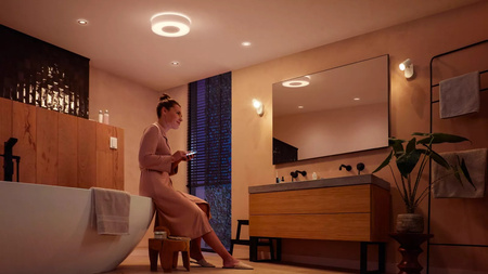 Plafond LED stropné svietidlo na povrchovú montáž 52,5 W 3700 lm IP44 Biela a farebná atmosféra RGB + TW White 42,5 cm Smart SMART Zigbee Bluetooth Xamento Philips HUE