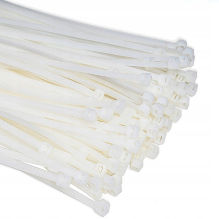 Káblové svorky Strong 2,5x100 mm biele 100 ks LUMILED