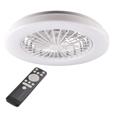 Stropné svietidlo LED Plafondventilátorom 48W 5300lm CCT 120° biela stmievateľná Libya Sanico Goldlux