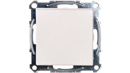 Merten System M Jednoduchá zásuvka Schuko 16A IP20 s klapkou polárna biela MTN2311-0319