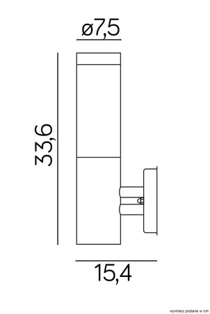 Vonkajšia záhradná lampa fasádna KINKIET LED Inox ST 025 BL E27 Round Su-Ma