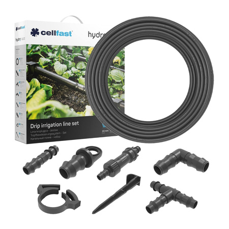 Kvapkové zavlažovanie Kvapkové vedenie pre riadky plantáží Hydro Kit 50m CELLFAST