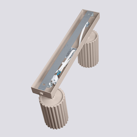 Reflektorové stropné svietidlo 2x GU10 Hliník Taupe Carbon Deep Space SL.1763 Sollux