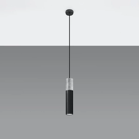 Stropné závesné svietidlo GU10 Tubular Black Grey Modern Borigio Sollux