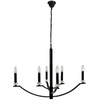 Dekoratívne závesné stropné svietidlo 6x E14 Black Hims Sanico Goldlux