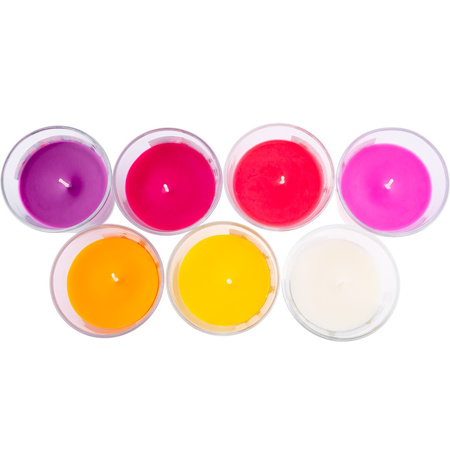 Dekoratívna vonná sviečka z ružového skla