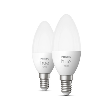 2x LED žiarovka E14 Candle B39 5,5W = 40W 470lm 2700K teplá biela White SMART Smart Bluetooth ZigBee White Philips HUE