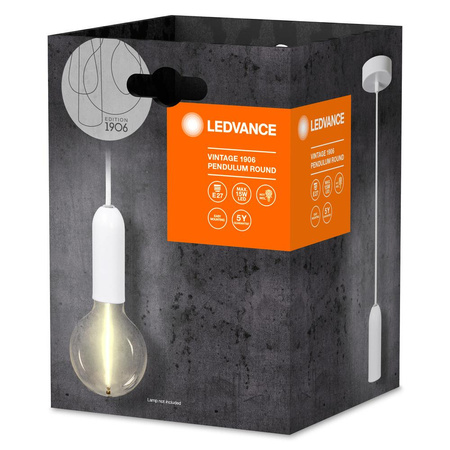 E27 závesné stropné svietidlo biele Vintage 1906 kyvadlo Ledvance