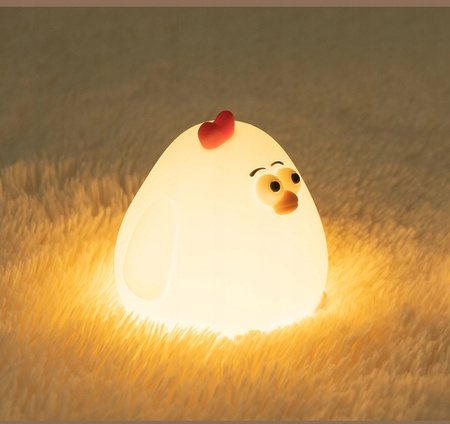 Detské stolové LED nočné svetlo 1W 17lm 3000K teplé 360° biele Chicken Masterled