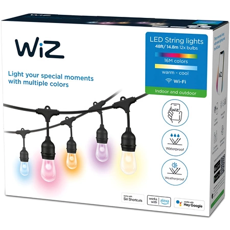 Záhradné Girland LED svetelná reťaz 12W RGB SMART WiFi WiZ