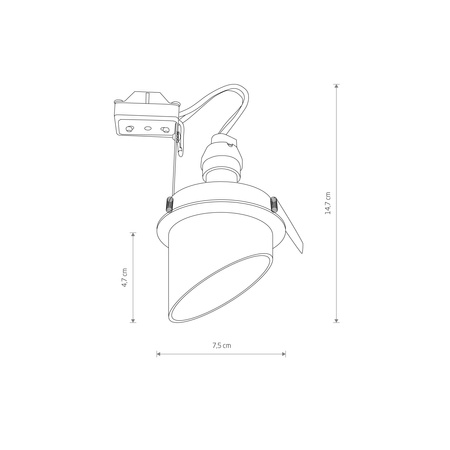 Zápustná montáž GU10 biela SOLTA 10492 Nowodvorski