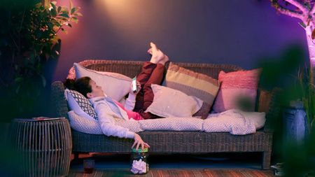 Záhradné svietidlo vonkajšie LED SLOW 32cm 15,2W 1140lm IP44 Biela a farebná Ambiance RGB + TW Black Smart SMART Zigbee Bluetooth Econic Philips HUE