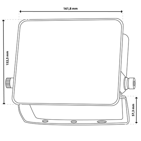 LED reflektor AZZLER 20W 2400lm 4000K IP65 Halogénová vonkajšia lampa Black LUMILED