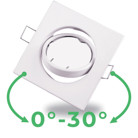 Svietidlo HALOGEN na zapustenú montáž Pohyblivé štvorcové svietidlo PICTOR White Sheet MR16 GU10