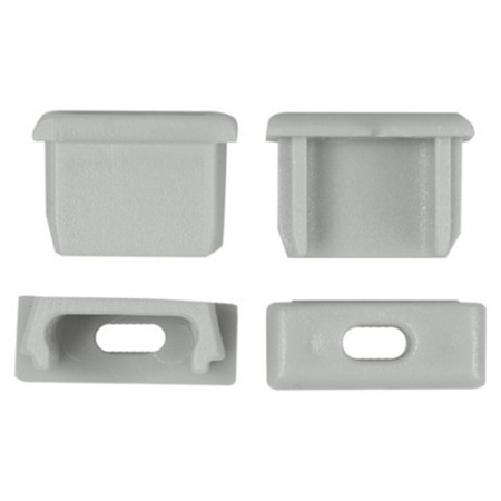 Hliníkový profil LED na povrchovú montáž Eloxovaný 2 m s mliečnym tienidlom pre LED pásy + koncové krytky Séria Ecolight N