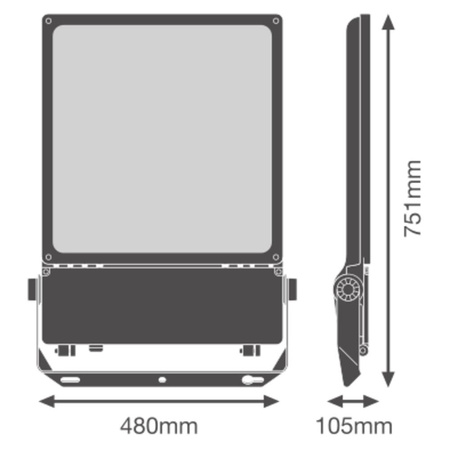 LED reflektor vonkajšia stmievateľná lampa 36W 52000lm 3000K IP66 biely reflektor Ledvance