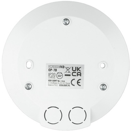 Povrchový PIR senzor pohybu a súmraku biely 8m 360° CP Ecolight