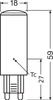 LED žiarovka G9 4,4W = 48W 600lm 2700K teplá biela 320° Dimmable LED PIN Osram