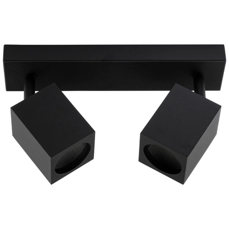 Stropné reflektorové nástenné svietidlo 2xGU10 QUANTUS Black