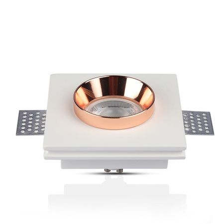 Zapustené stropné svietidlo GU10 Square white/pink gold VT-866 V-TAC - záruka 5 rokov