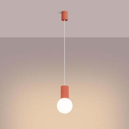 Závesná lampa Závesná lampa G9 okrúhla oranžová moderná matná Halo Sollux