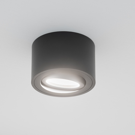 Povrchová montáž HALOGEN TUBE Spot Moving Round Black 50mm + LED náplň 5W 3000K AMAT-S LUMILED