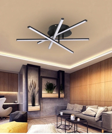 Geometrické stropné svietidlo PLAFON LED luster 35W 4000K čierna