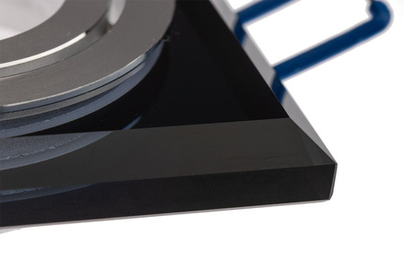 Sada GLASS ARIAN halogénová štvorcová pohyblivá čierna + GU10 LED 6W 4000K