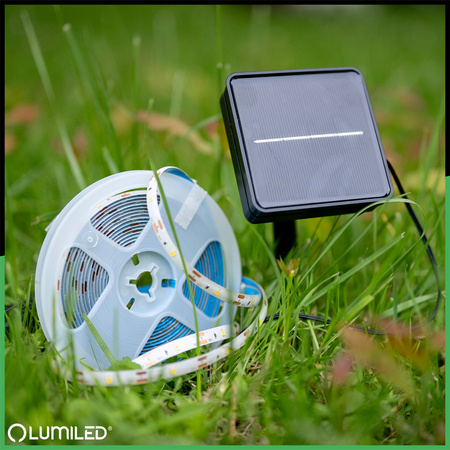 LED solárny pás 150x LED AVERO 3000K Warm IP44 5m LUMILED