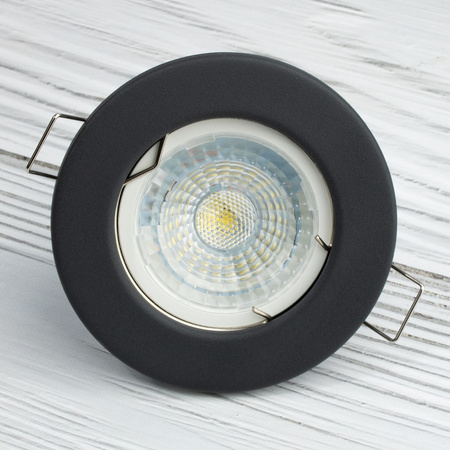 Svietidlo HALOGEN na zapustenú montáž Pevné Okrúhly grafitový plech GU10 MR16