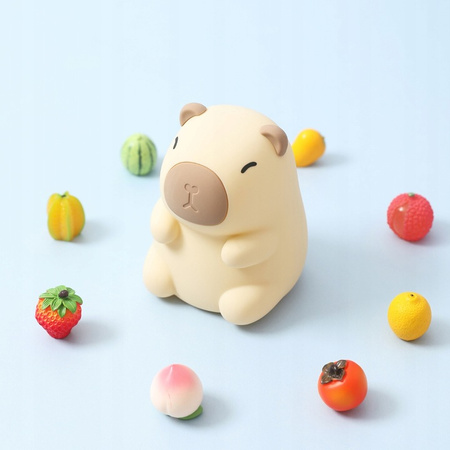 Detské LED dekoratívne nočné svetlo Capybara 2,5W 18lm 3000K teplá biela RGB 360° Brown Masterled