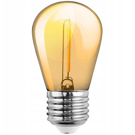 Záhradná vonkajšia svetelná reťaz Girland 20m 40x žiarovky E27 1,3W 2200K MALUS Lumiled