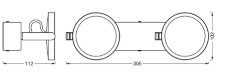 Nástenné stropné svietidlo LED do kúpeľne 14W 460lm CCT 30cm IP44 Stmievateľné strieborné SMART+ WiFi Sun@Home Ledvance