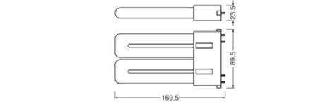 LED žiarivka 2G10 12W = 24W 1350lm 3000K, teplá biela Dulux F EM & AC Ledvance