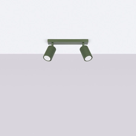 Bodové reflektorové stropné svietidlo Tuba 2x GU10 Olive Carbon Deep Space SL.1618 Sollux