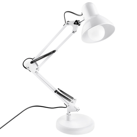 Stolová kresliaca lampa E27 TOBI White Lumiled + držiak na dosku