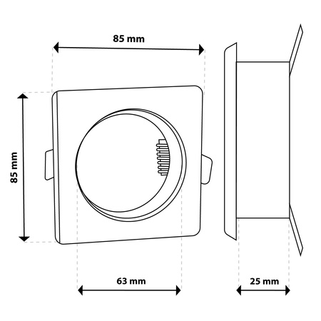 Halogénové stropné svietidlo Square GU10 MR16 White TRIAM LUMILED